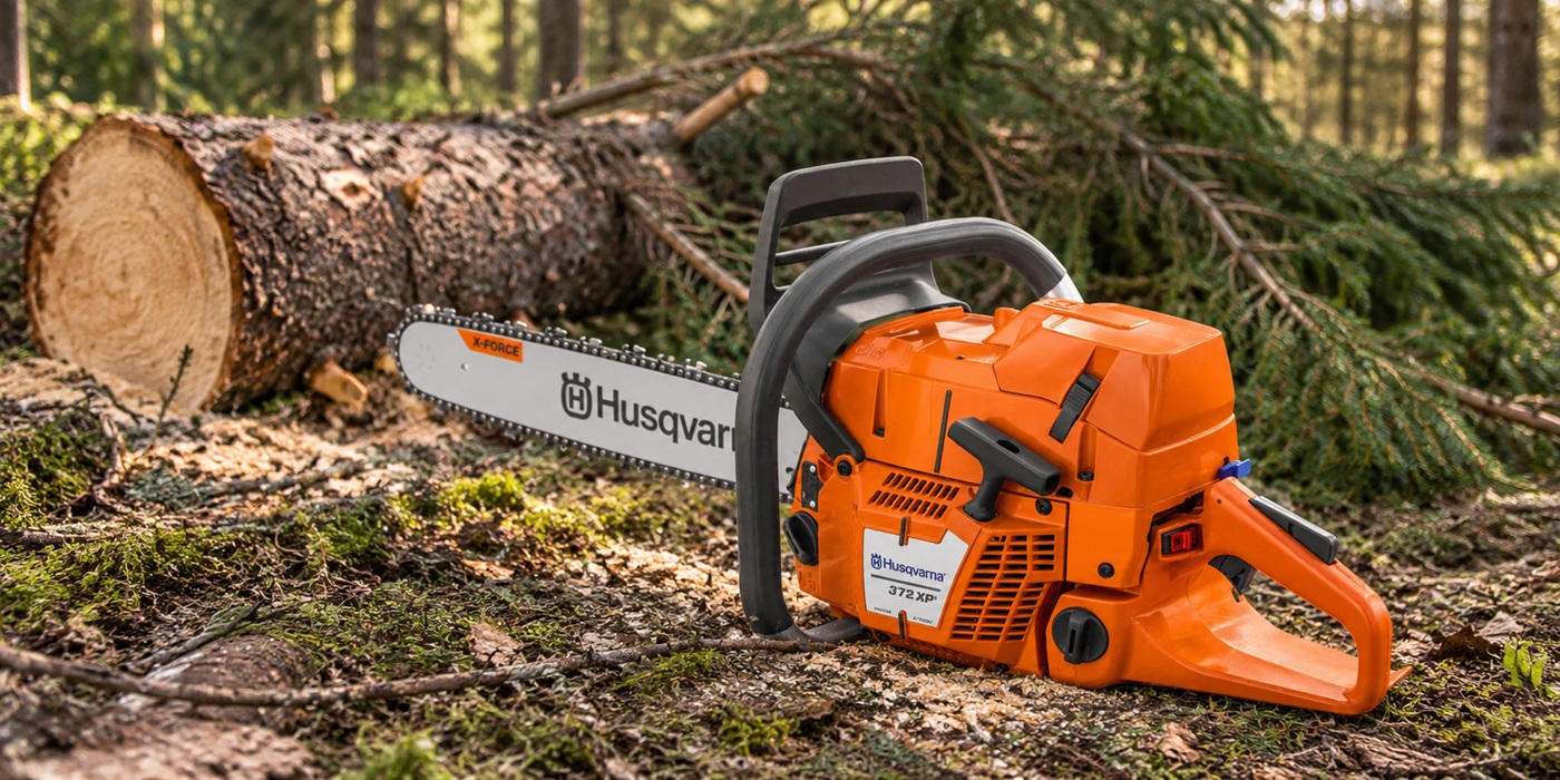 Profesionální pila Husqvarna 372 XP v těžbě