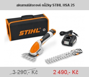 akumulátorové nůžky STIHL HSA 25 akumulátorové nůžky STIHL HSA 25