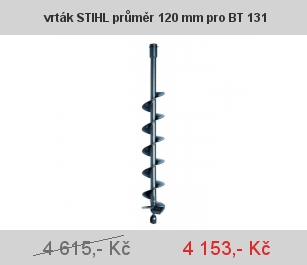 vrták STIHL průměr 120 mm pro BT 131 vrták STIHL průměr 120 mm pro BT 131