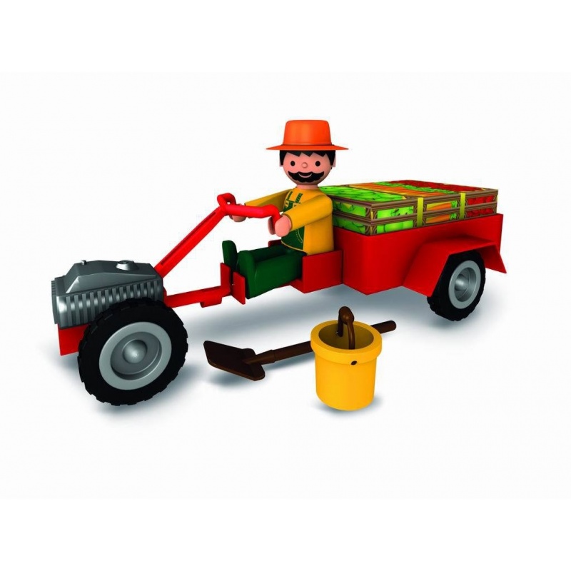 hračka Igráček VARI zahradník s malotraktorem