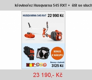 křovinořez Husqvarna 545 RXT + štít se sluchátky, rukavice a struna křovinořez Husqvarna 545 RXT + štít se sluchátky, rukavice a struna