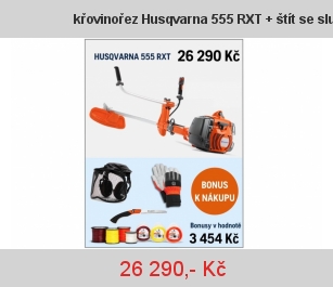 křovinořez Husqvarna 555 RXT + štít se sluchátky, rukavice, struna a pilka křovinořez Husqvarna 555 RXT + štít se sluchátky, rukavice, struna a pilka