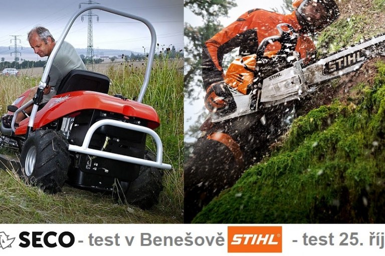 Tradiční test techniky STIHL a českých travních traktorů SECO opět na podzim 2019. - foto č. 1