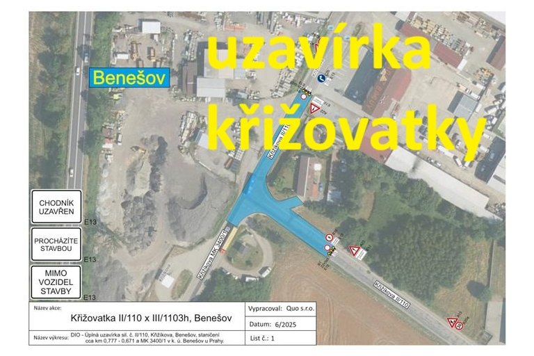 Uzavírka křižovatky v ulici Křižíkova bude jen drobnou překážkou na cestě k nám. - foto č. 1