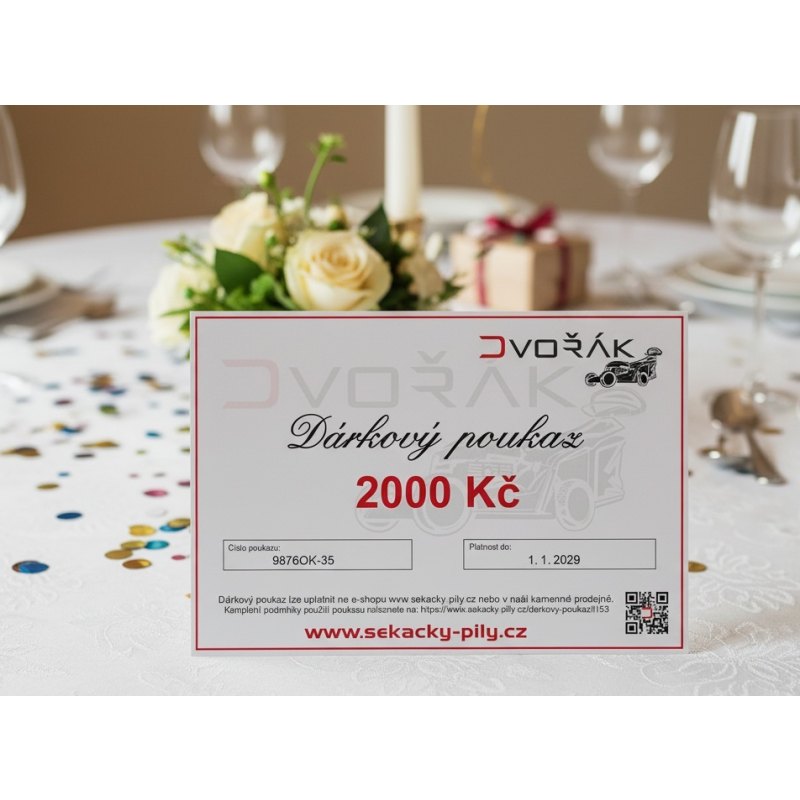 dárkový poukaz v hodnotě 2000 Kč