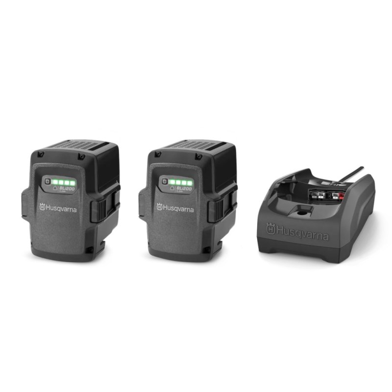 sada Husqvarna 2x akumulátor BLi 200 a nabíječka 40-C80